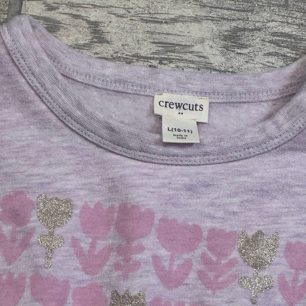Crewcuts Light Purple Crew Neck Sweatshirt Girls 10-11 - Picture 3 of 5